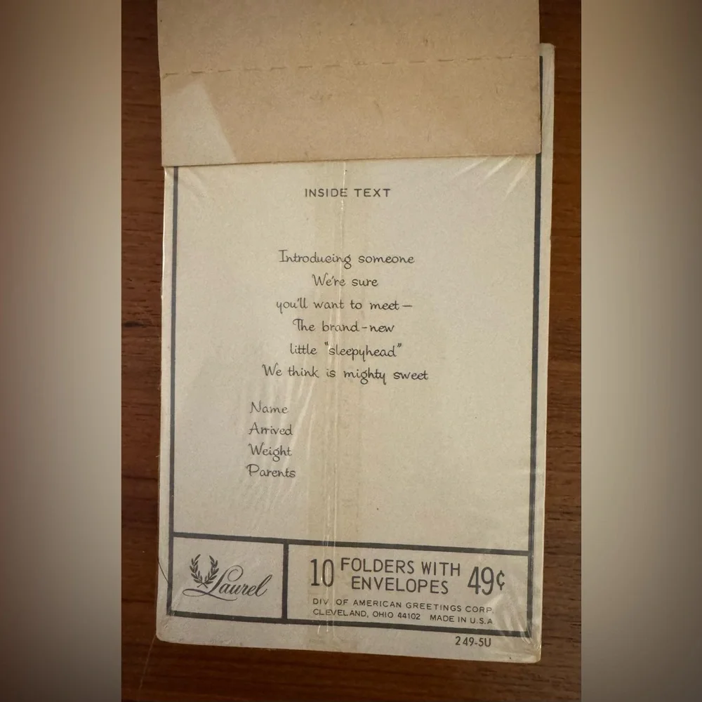 Bundle—Vintage 60s-70s Baby Shower Invitations & Birth Announcements—1 NIB!